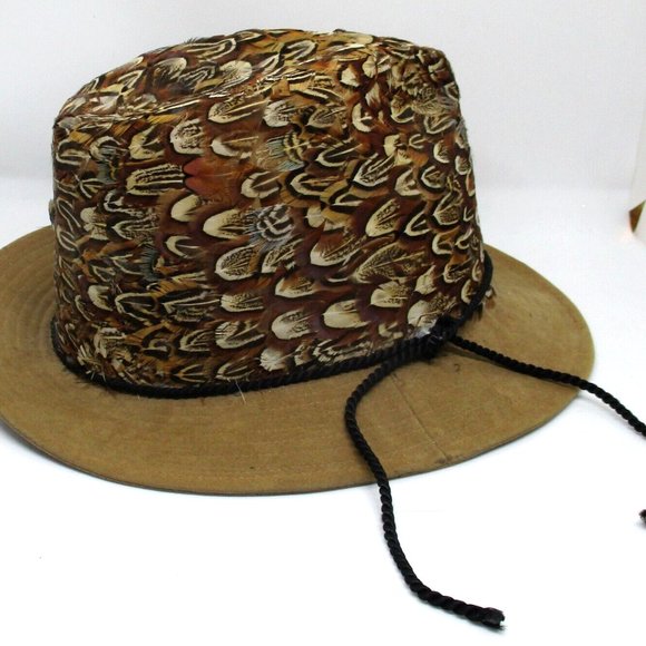 George Zamau\'l Vintage Feather Fedora Hat Size Medium main image 7